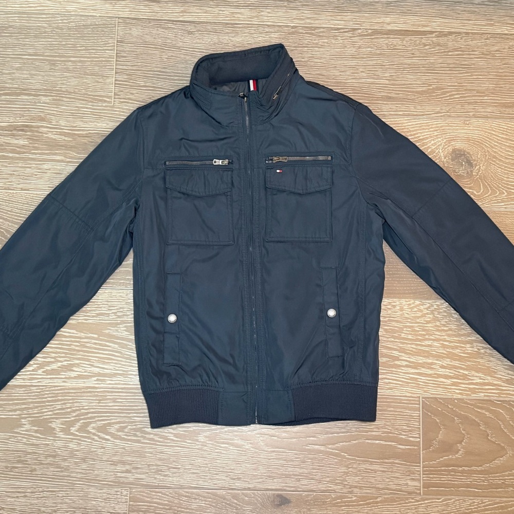 Tommy Hilfiger Navy Zip Front Jacket – Size S